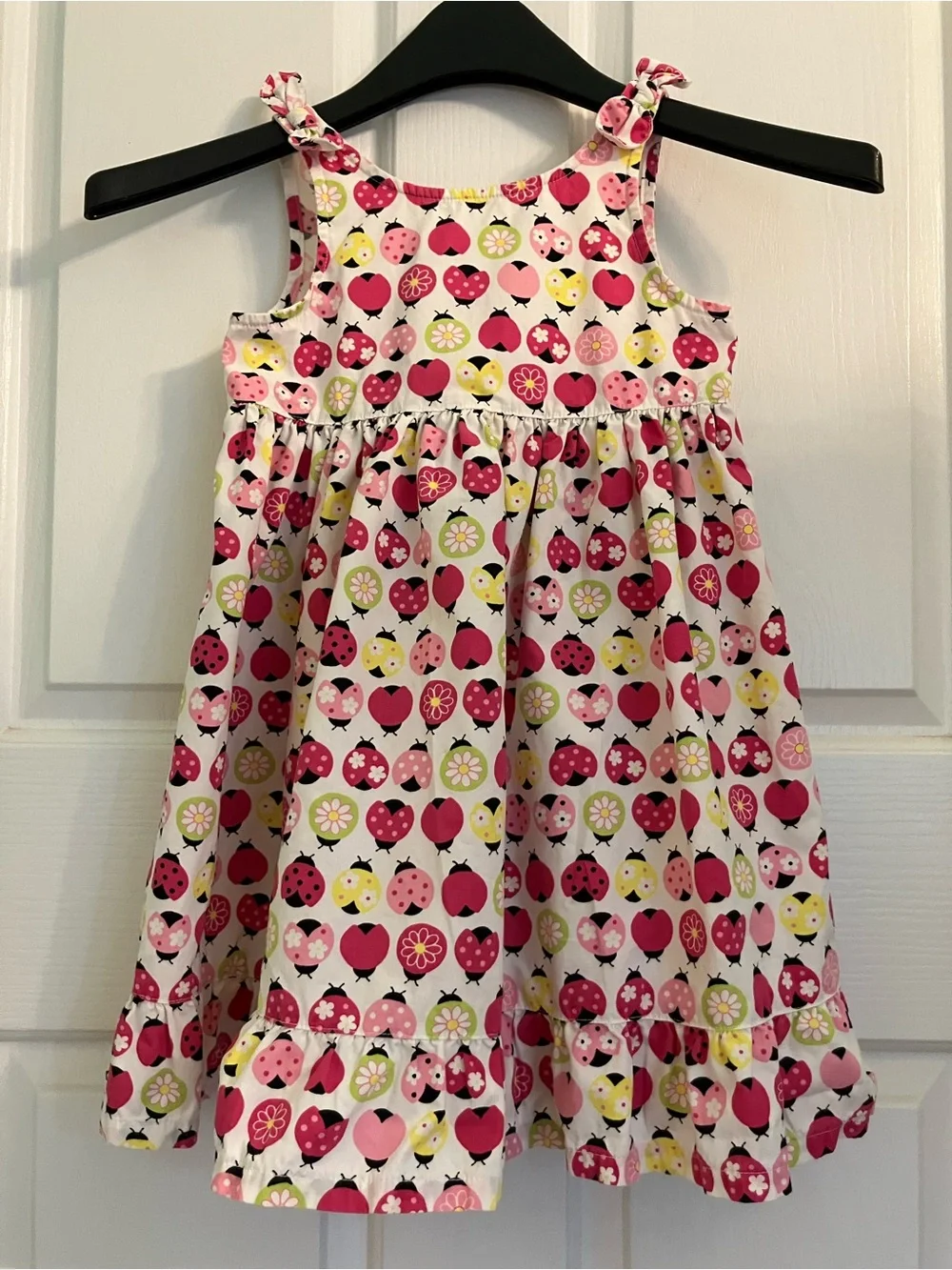 Gymboree Pink Multi Ladybug Print Tie-Shoulder Sundress